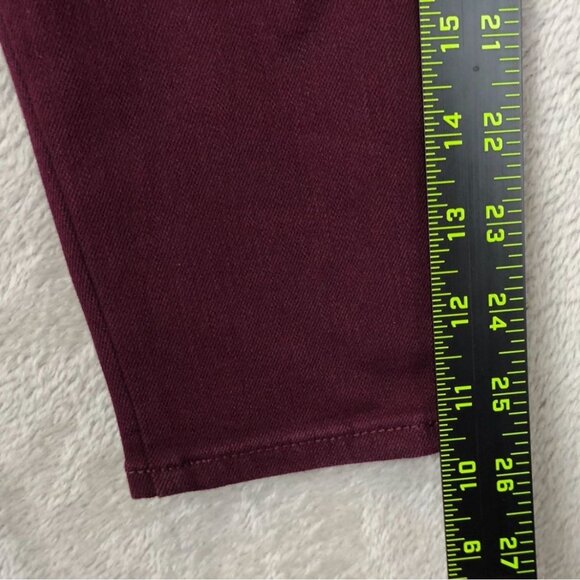 Talbots Womens Pants Size 4P Slim Jeggings Snkle Stretch Casual Travel Burgundy - Picture 3 of 12